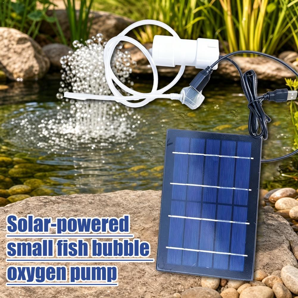 Solar Pond Aerator Oxygen Pump - Solar Air Pump Aquarium Oxygen Aerator