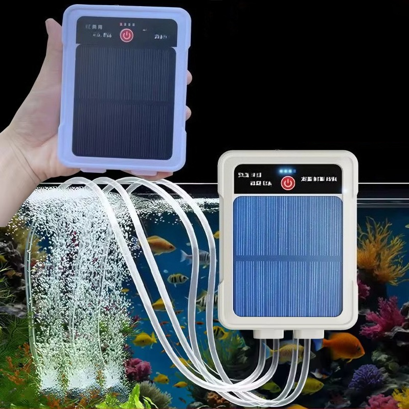 Solar Pond Aerator Oxygen Pump - Plug in Charging Fish Tank Oxygen