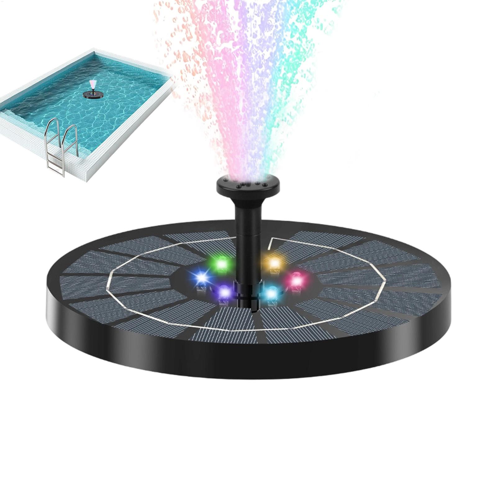 Floating Solar Fountain Water Pump - Bird Bath Fountain with Lights Floating