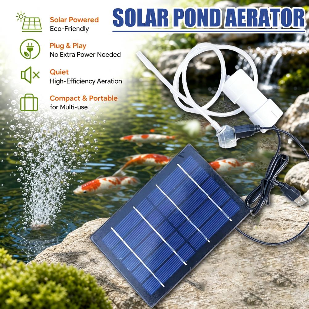 Solar Air Pump Aquarium Oxygen - Solar Pond Aerator Oxygen Pump ulasan dan harga