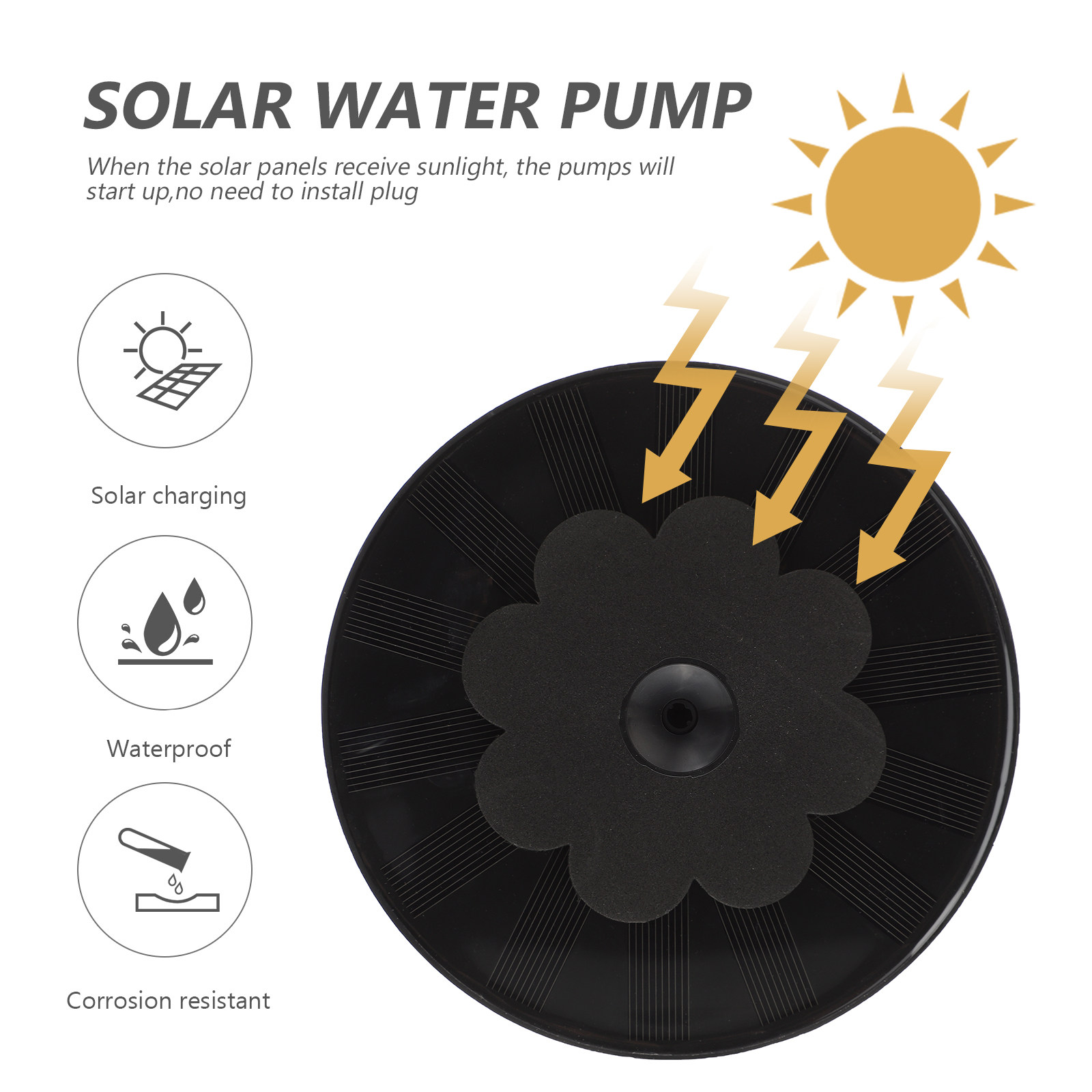 Floating Aerator for Pond Deco - Floating Solar Fountain Water Pump ulasan dan harga
